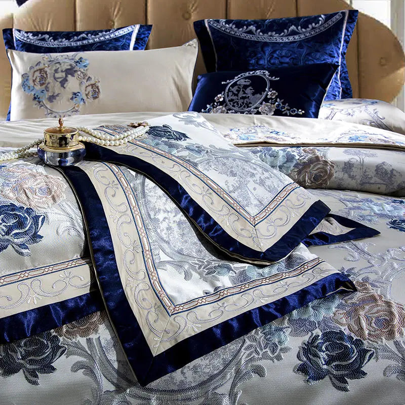 Oriental Jacquard Luxury Bedding Set Decorfaure