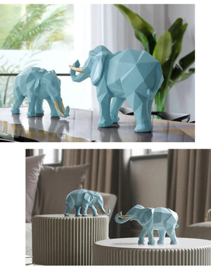 Abstract Elephant Figurine Set freeshipping - Decorfaure