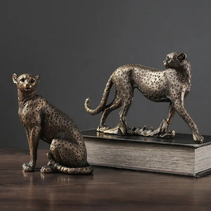 African Leopard Sculpture freeshipping - Decorfaure