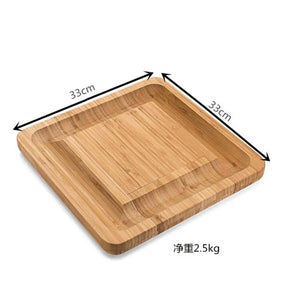 Bamboo Cheese Board with Cutlery freeshipping - Decorfaure