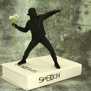 Banksy Flower Thrower-Free shipping-Decorfaure