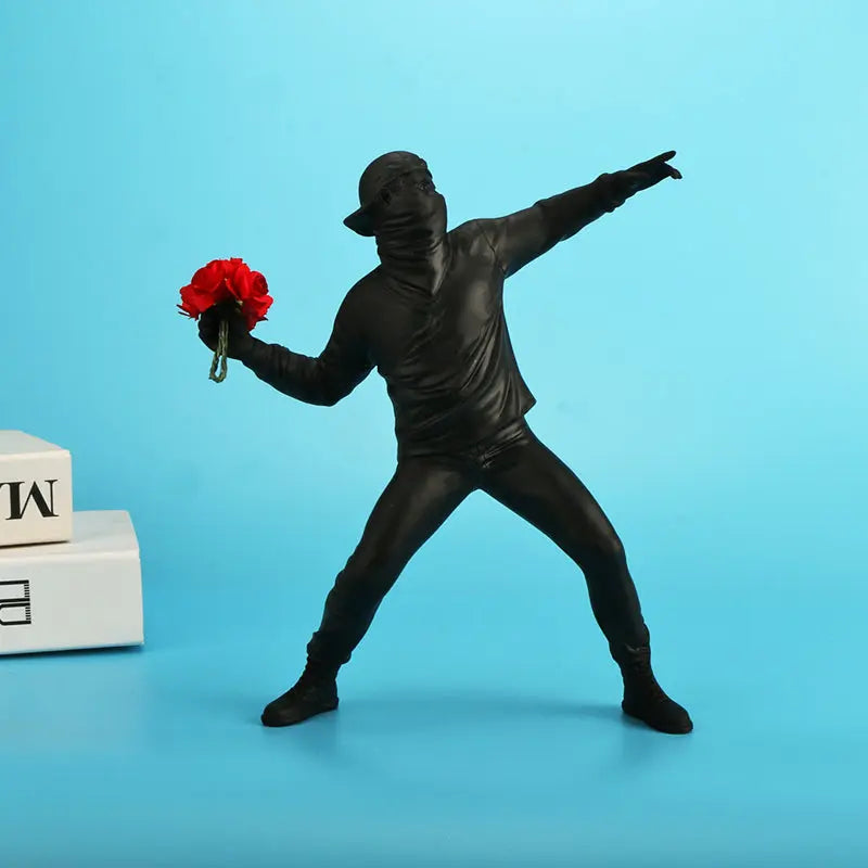 Banksy Flower Thrower-Free shipping-Decorfaure