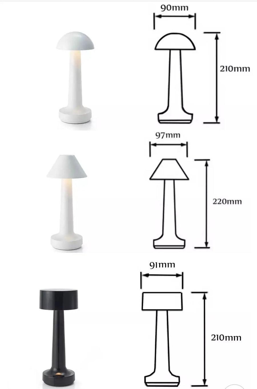 Bar Table Chargeable Lamp Decorfaure