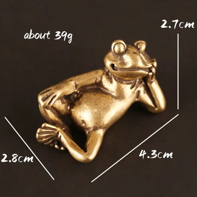 Brass Meditating Frog freeshipping - Decorfaure