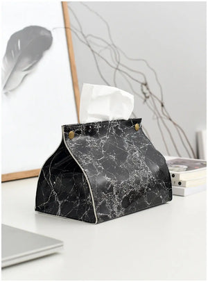Chic Faux Leather Tissue Holder-Free shipping-Decorfaure