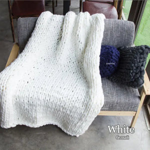 Chunky Wool Blanket-Free shipping-Decorfaure