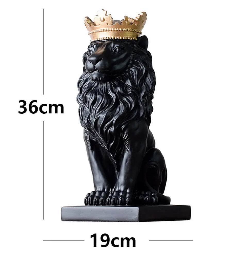 Crowned Lion Statue Decorfaure