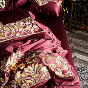 Ezkira Luxury Egyptian Cotton Embroidery Duvet Set freeshipping - Decorfaure