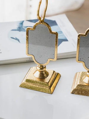 Golden Mirror Brass Candlestick - Set of 2 freeshipping - Decorfaure