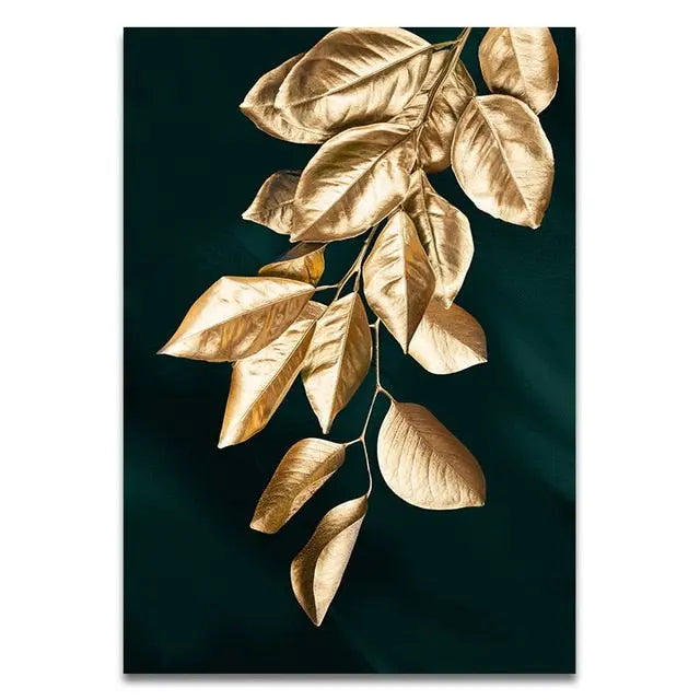 Golden Plant Leaves freeshipping - Decorfaure