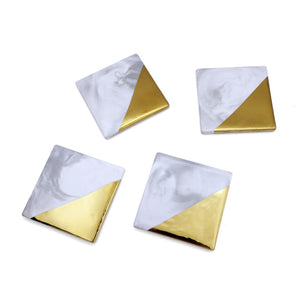 Gold Plated Ceramic Coasters Decorfaure