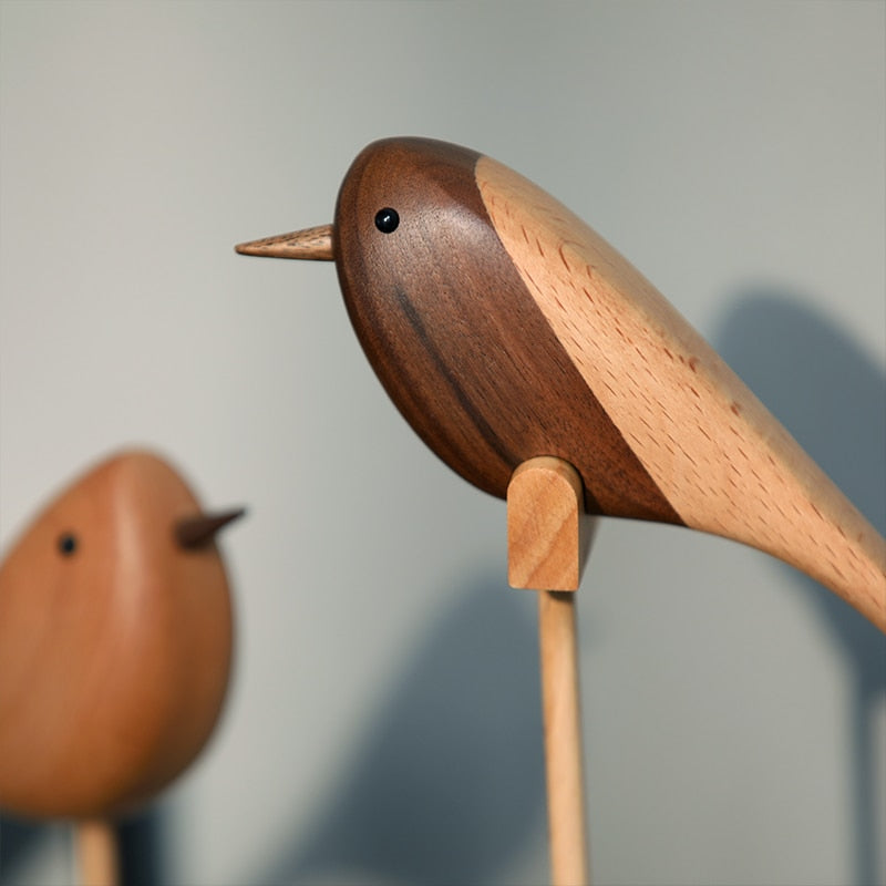 Danish Wooden Birds Decorfaure