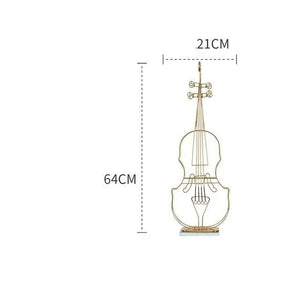 Handmade Brass & Crystal Violin freeshipping - Decorfaure