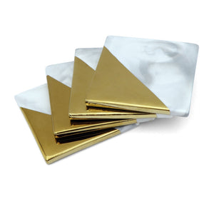 Gold Plated Ceramic Coasters Decorfaure