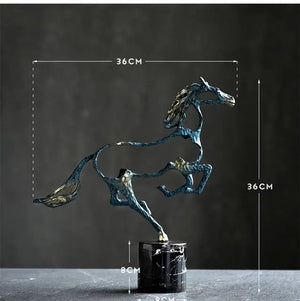 Jumping Horse Statue freeshipping - Decorfaure