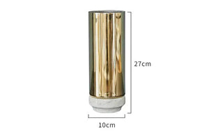 Luster Gold Glass Vase With Marble freeshipping - Decorfaure