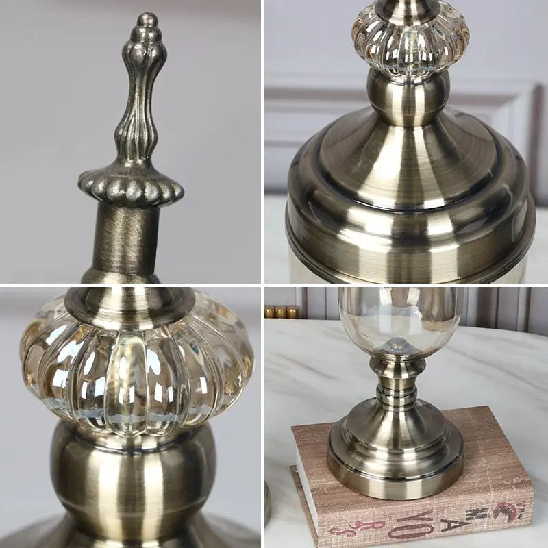 Mahogany Metal Glass Vase freeshipping - Decorfaure