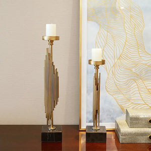 Manhattan Candle Holders With Marble Base freeshipping - Decorfaure