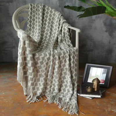Nordic Knitted Blanket Decorfaure