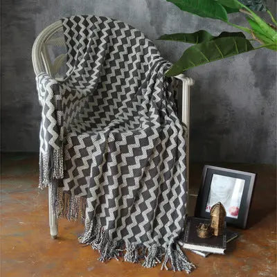 Nordic Knitted Blanket Decorfaure