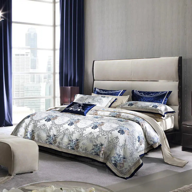 Oriental Jacquard Luxury Bedding Set Decorfaure