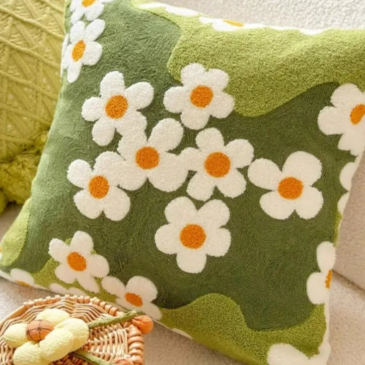 Embroidered Cushion Cover Decorfaure