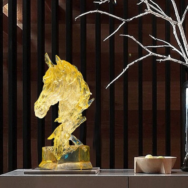 Transparent Horse Head Statue