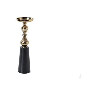 Luxe Black Candle Holder Decorfaure