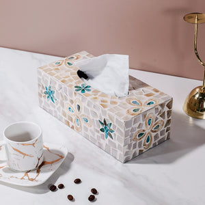 Mother Of Pearl Tissue Box Decorfaure