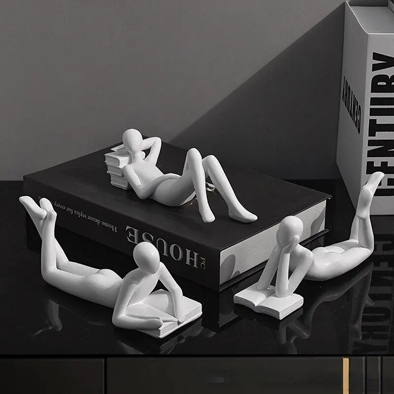 Thinker Reading Sculptures