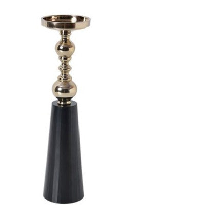 Luxe Black Candle Holder Decorfaure