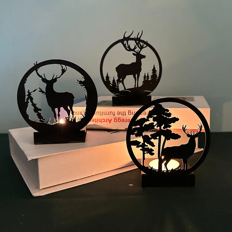 Elk Candle Stand Decorfaure