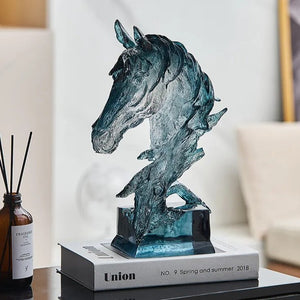 Transparent Horse Head Statue