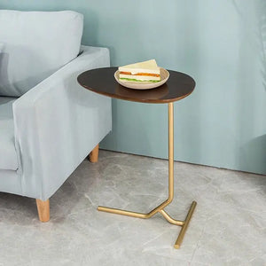 Solid Wood Counter Table with Brass Leg freeshipping - Decorfaure