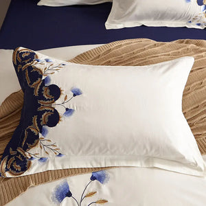 Zayden Luxury Embroidered Egyptian Cotton Duvet Set freeshipping - Decorfaure