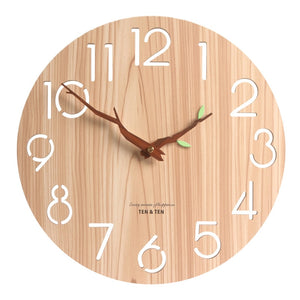 Wooden 3D Wall Clock Decorfaure