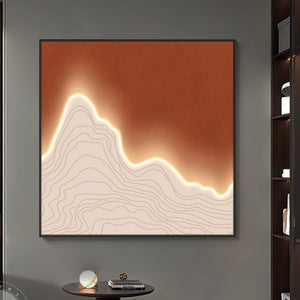 Waves Framed LED Wall Art Decorfaure
