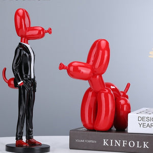 Gentleman Balloon Dog Statue Decorfaure