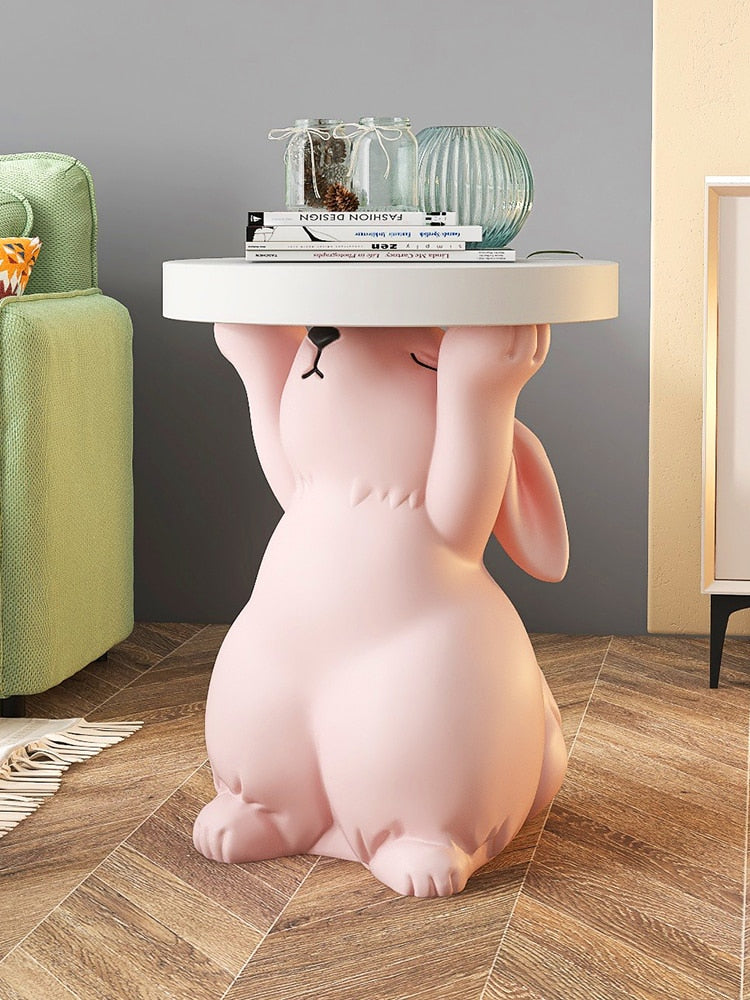 Rabbit Statue Table Decorfaure