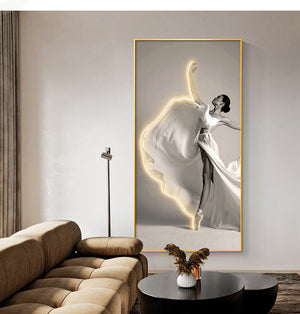 Dance Framed LED Wall Art Decorfaure