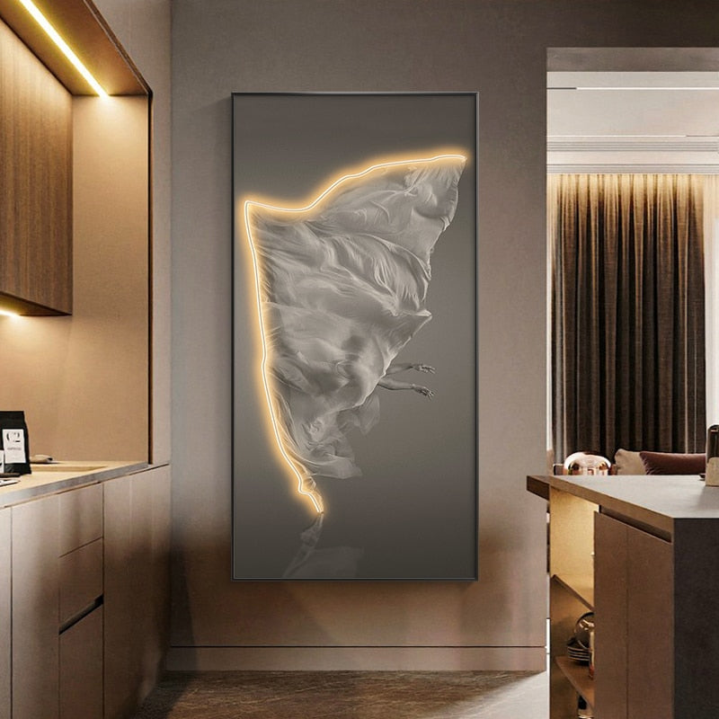 Dance Framed LED Wall Art Decorfaure